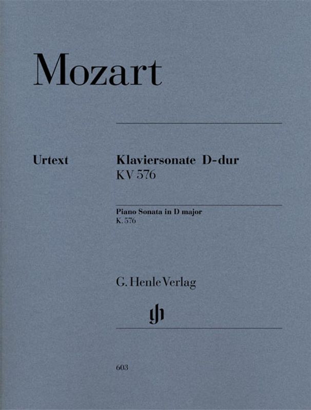Wolfgang Amadeus Mozart - Piano Sonata D major KV 576