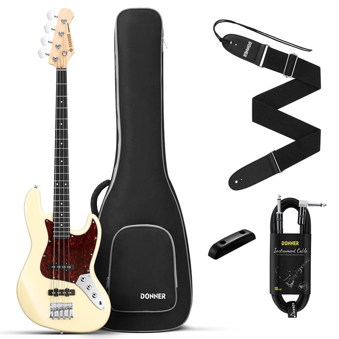 Hovedbilde Donner DJB-510B el-bass olympic white 
