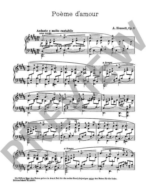 Liebesgedicht op. 3