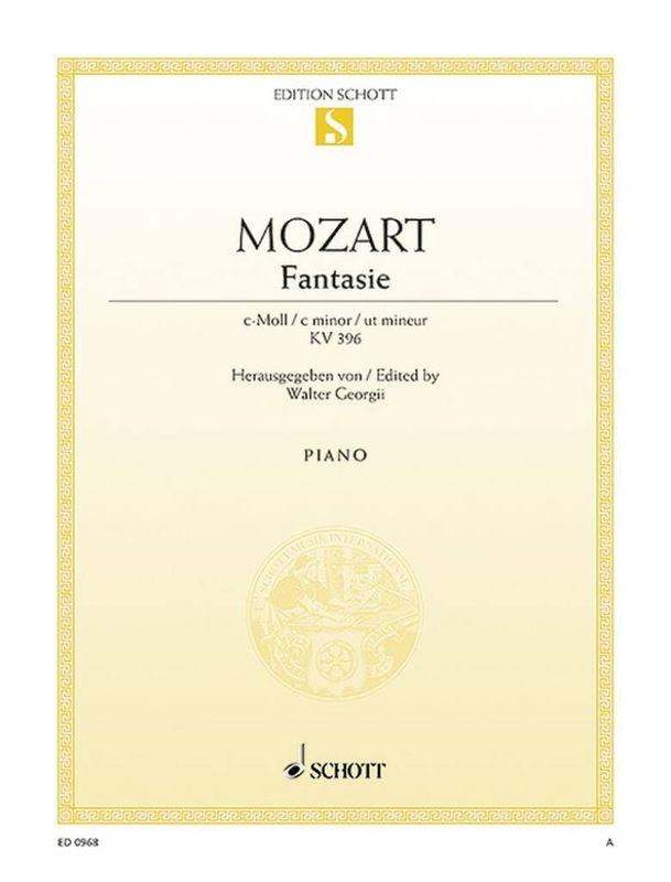 Wolfgang Amadeus Mozart - Fantasie C Kv396