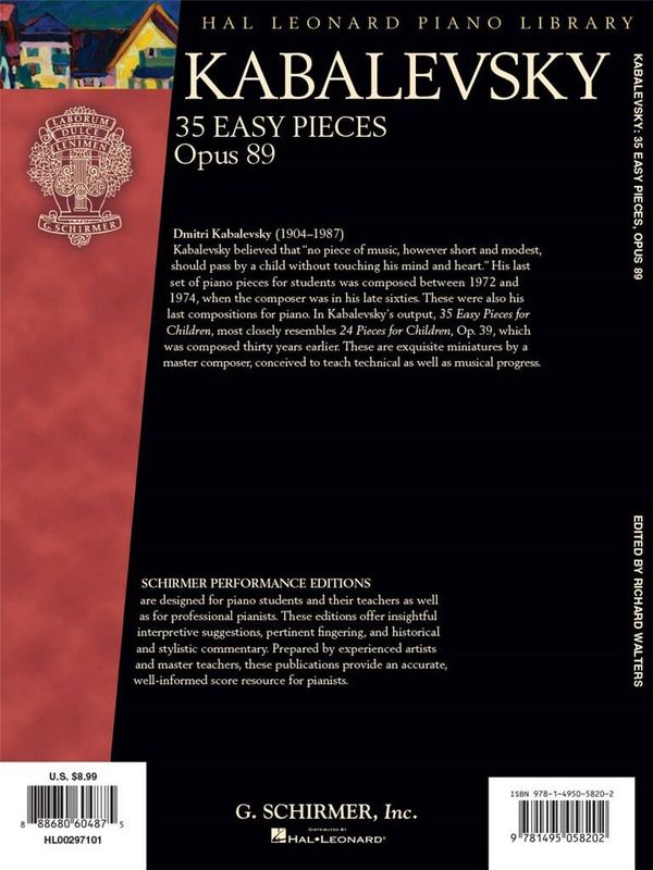 Dmitri Kabalevsky - 35 Easy Pieces Op. 89 