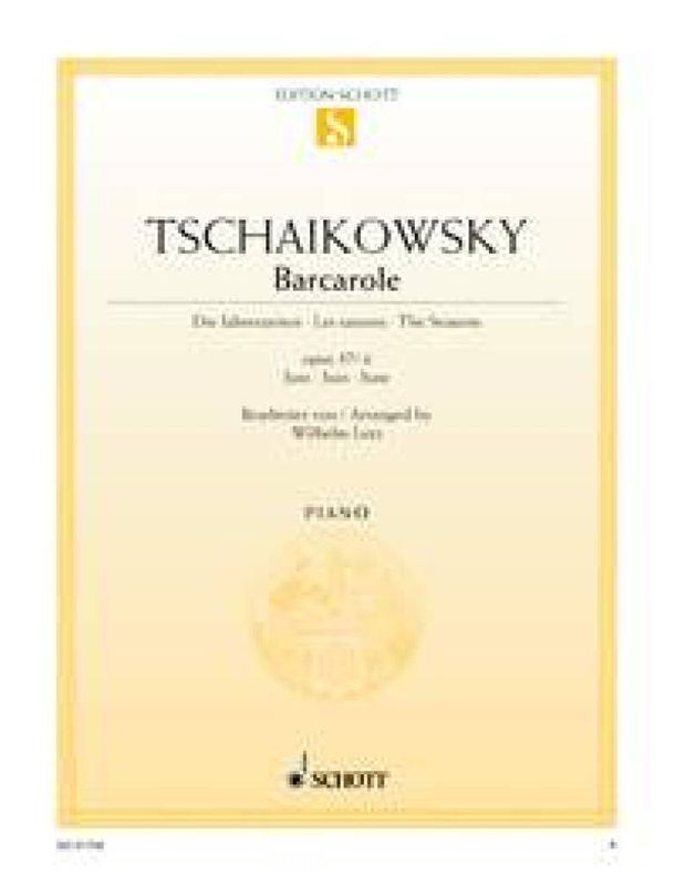 Pyotr Ilyich Tchaikovsky - Barcarole Opus 37-2/6