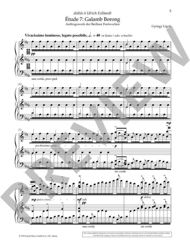 György Ligeti - Etudes pour Piano - deuxième livre