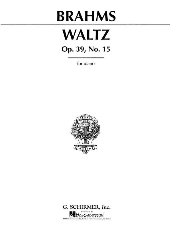 Johannes Brahms - Waltz in Ab Major, Op. 39, No. 15