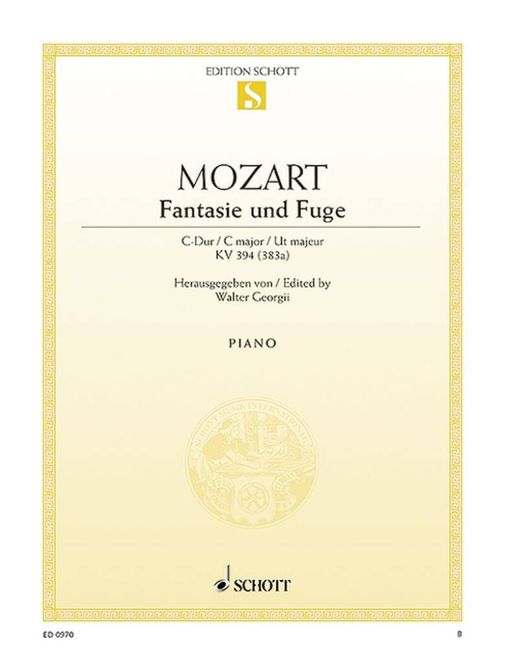 Hovedbilde Wolfgang Amadeus Mozart - Fantasie und Fuge C-Dur KV 394 [383 a]
