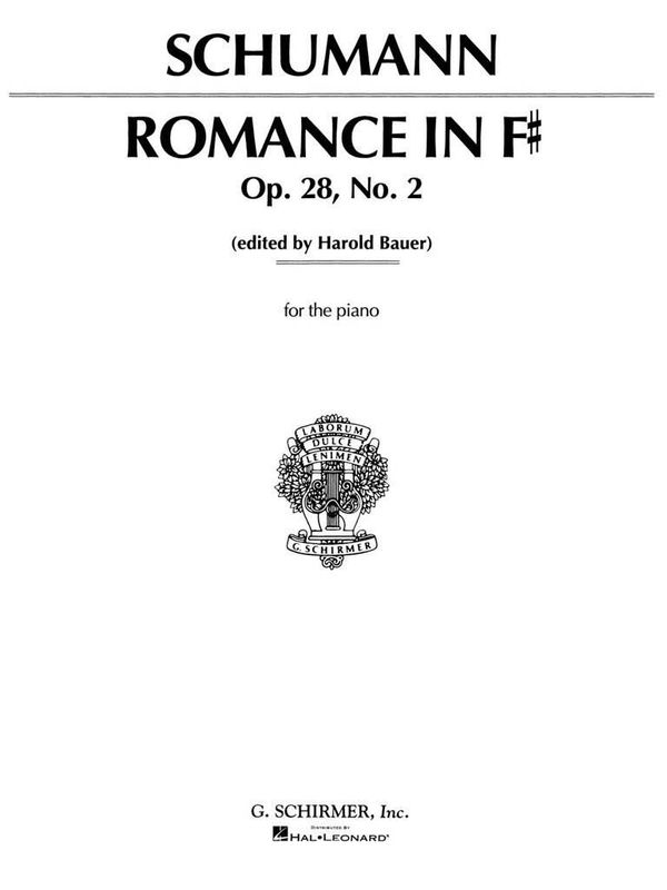 Robert Schumann - Romance, Op. 28, No. 2 in F Sharp