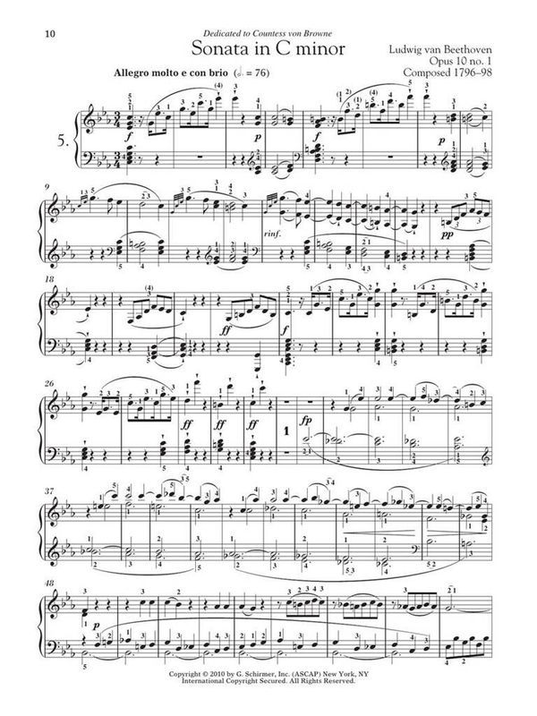 Ludwig van Beethoven - Piano Sonata No.5 In C Minor Op.10 No.1