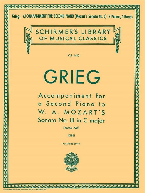 Hovedbilde Edvard Grieg - Accomp. for a 2nd Piano to Mozart ...