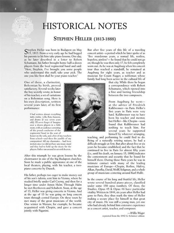 Stephen Heller - Selected Studies Op.45 And Op.46