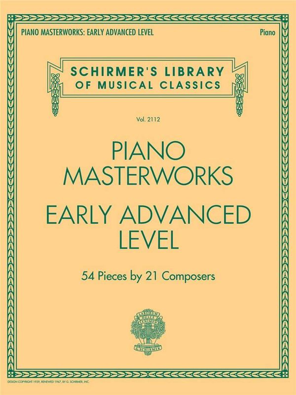 Piano Masterworks - Early Advanced Level