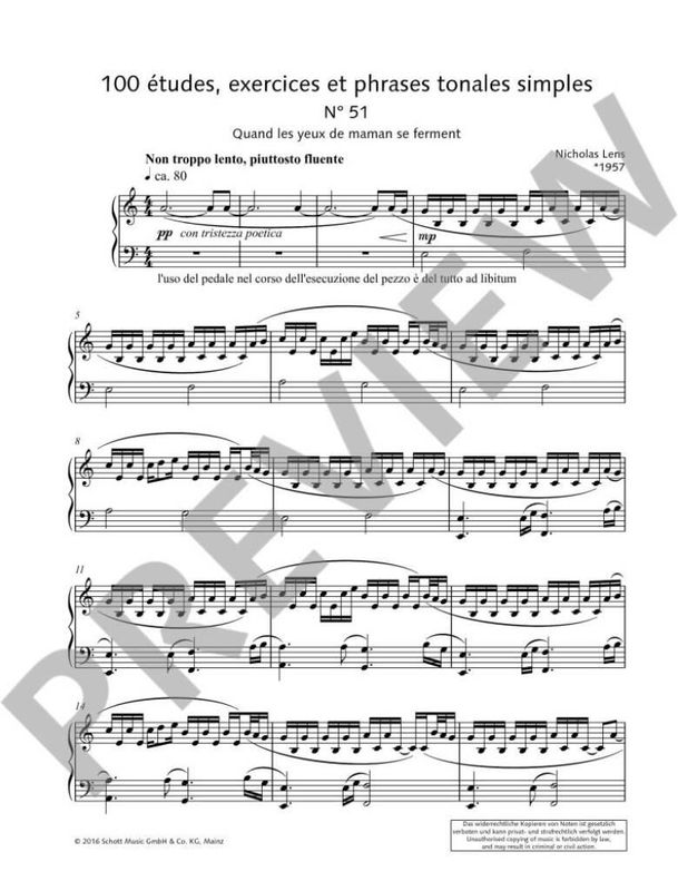 Nicholas Lens - 100 études, exercises et phrases tonales Vol. 2