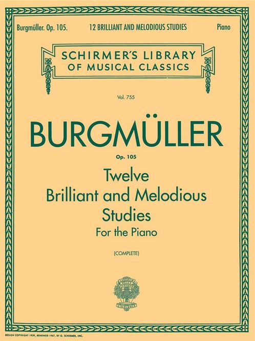 Hovedbilde Friedrich Burgmüller - 12 Brilliant and Melodious Studies, Op. 1