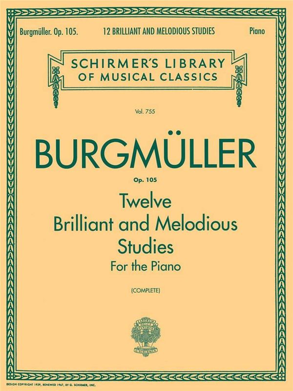 Friedrich Burgmüller - 12 Brilliant and Melodious Studies, Op. 1