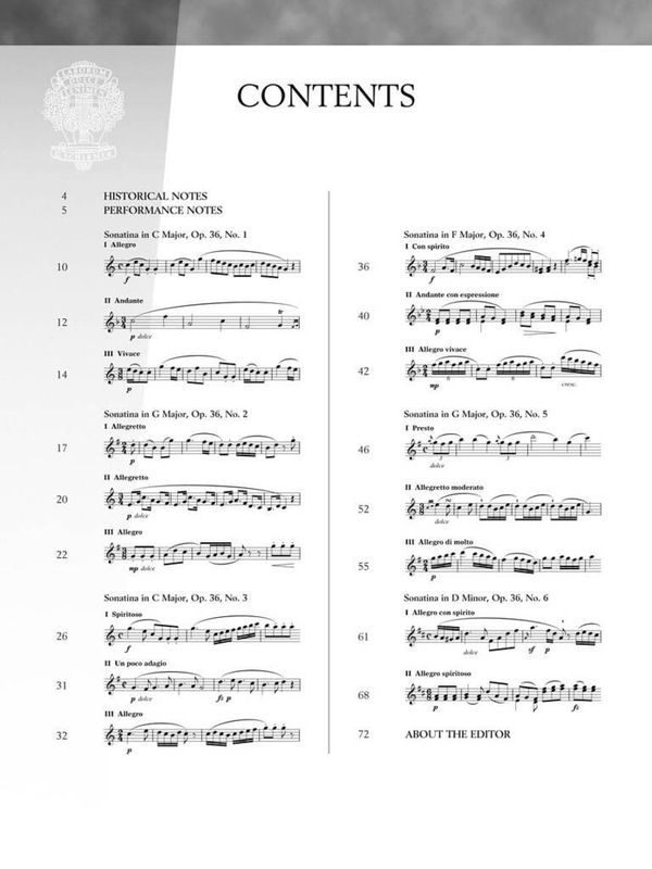 Muzio Clementi - Sonatinas, Op. 36