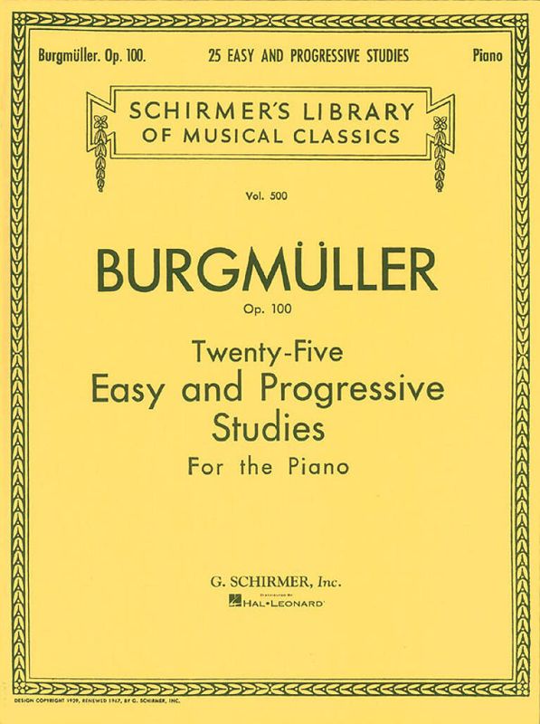 Friedrich Burgmüller - Twenty-Five Easy and Progressive Studies 