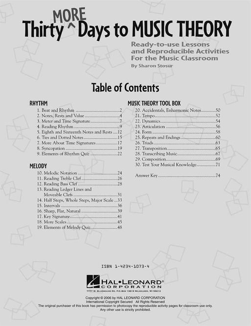 Hovedbilde Thirty More Days To Music Theory