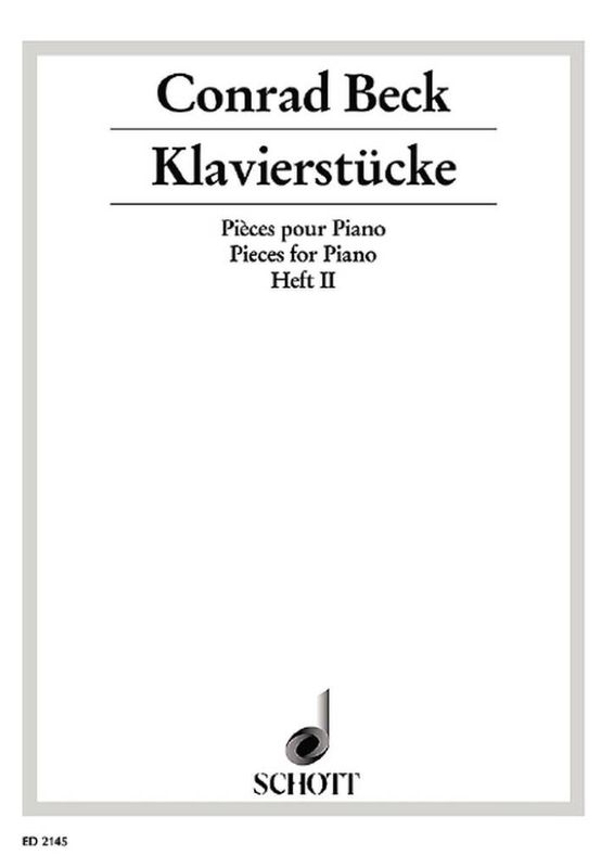 Conrad Beck - Piano Pieces Band 2
