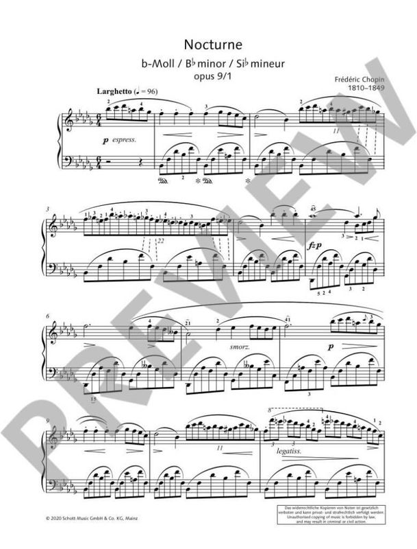 Frédéric Chopin - 10 Ausgewählte Nocturnes