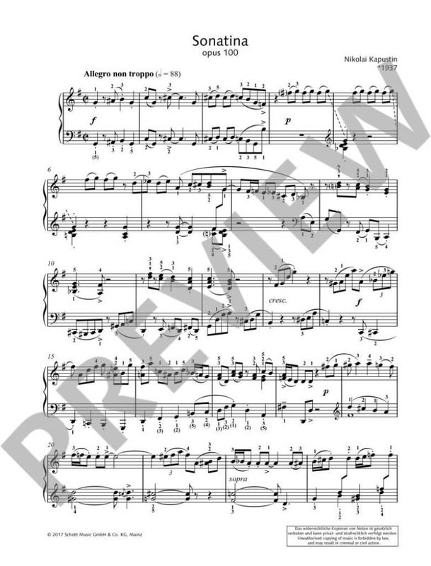 Nikolai Kapustin - Sonatina Op. 100