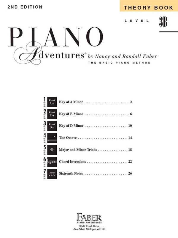 Piano Adventures Theory Book Level 3B
