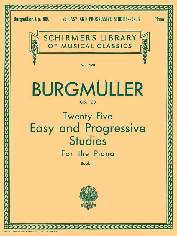 Friedrich Burgmüller - 25 Easy and Progressive Studies for the P