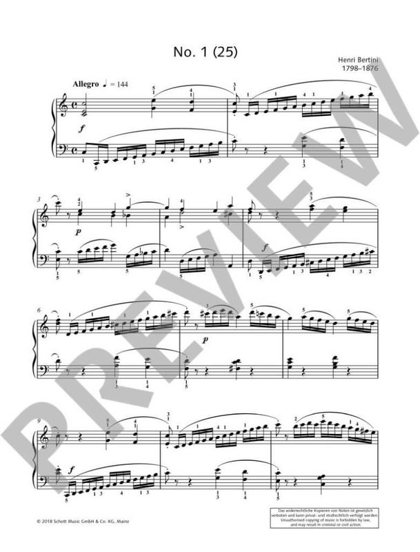 Henri Bertini - 48 Etüden Op. 29 und Op. 32