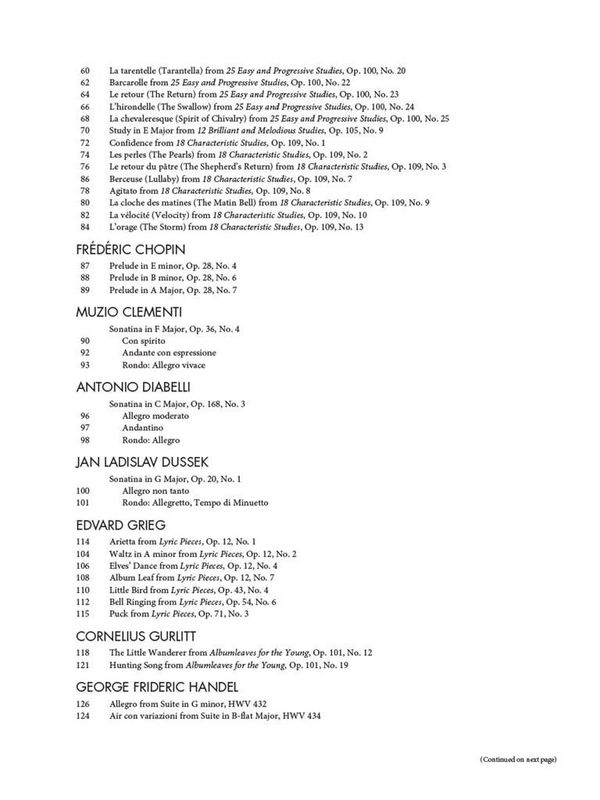Piano Masterworks - Intermediate Level
