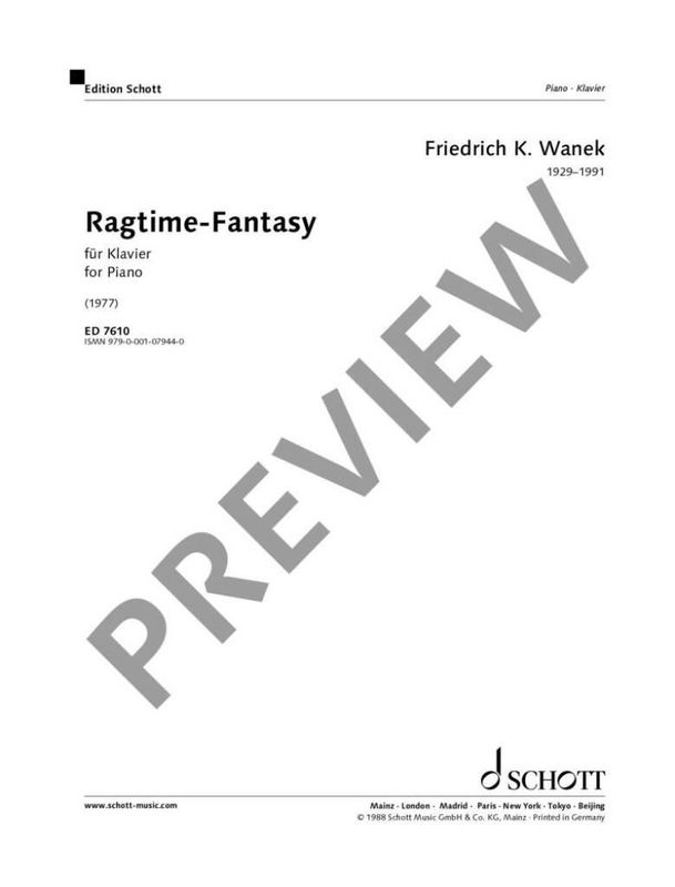 Friedrich K. Wanek - Ragtime - Fantasy