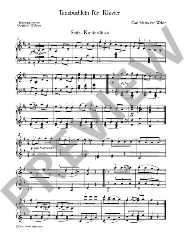 Gottfried Wolters - Tanzbüchlein für Klavier