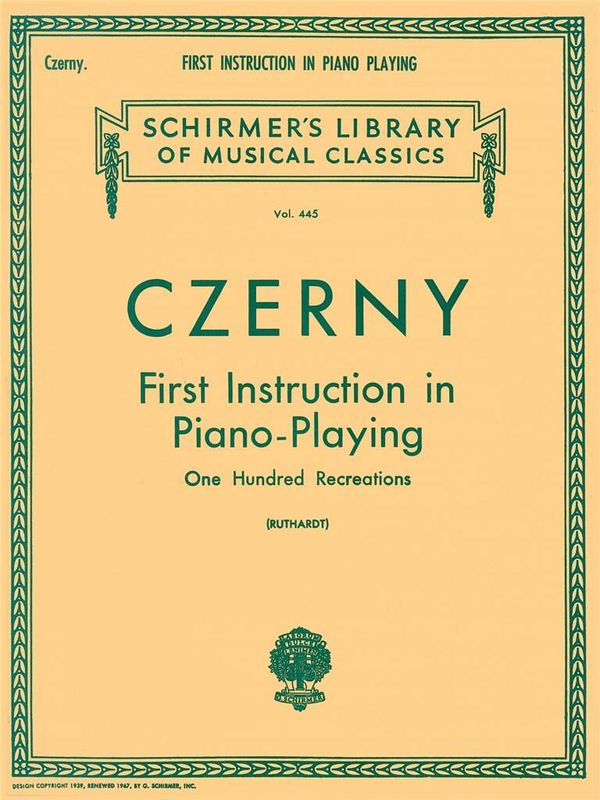 Carl Czerny - First Instruction In Piano Playing