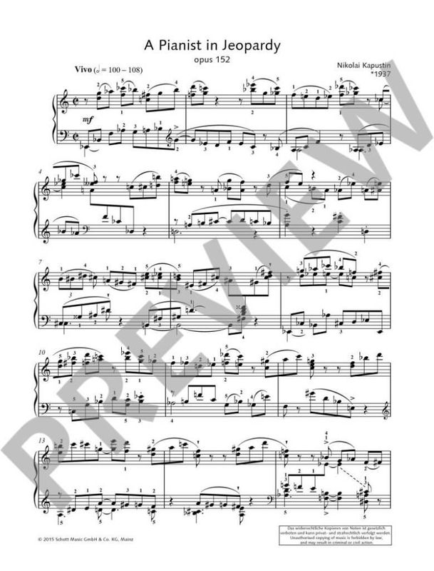 Nikolai Kapustin - A Pianist in Jeopardy op. 152
