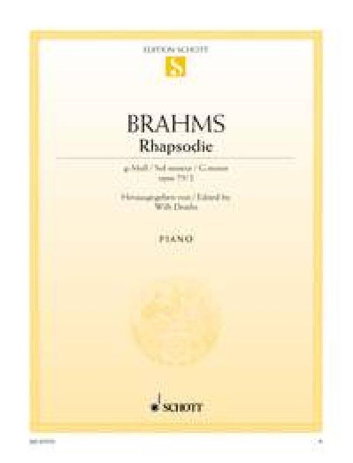 Hovedbilde Johannes Brahms - Rhapsodie G Opus 72 No.2