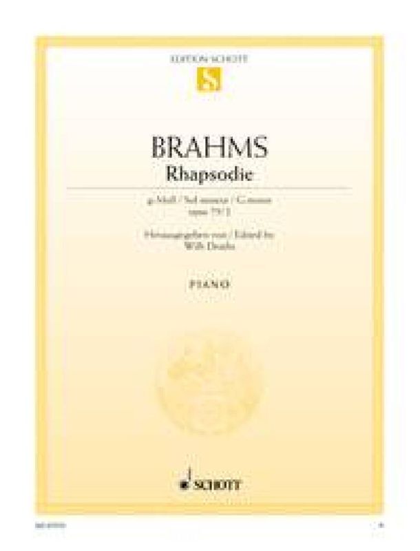 Johannes Brahms - Rhapsodie G Opus 72 No.2
