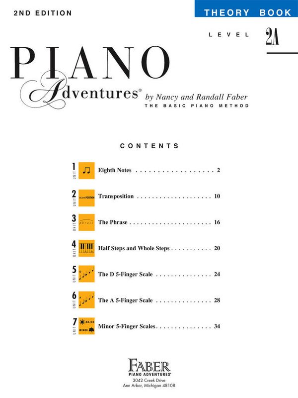 Piano Adventures Theory Book Level 2A