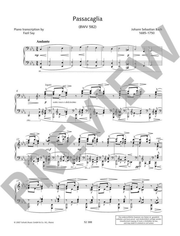 Johann Sebastian Bach - Passacaglia (BWV 582)