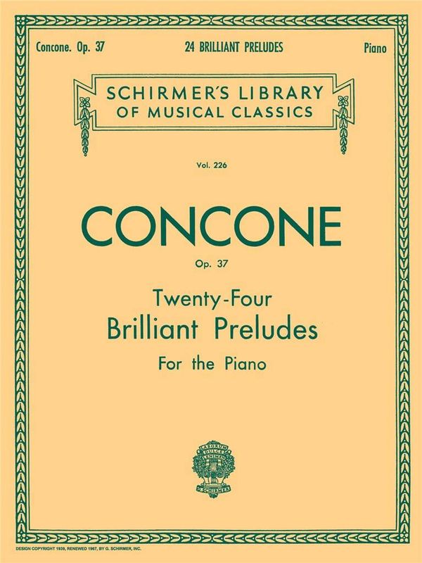 Giuseppe Concone - 24 Brilliant Preludes, Op. 37