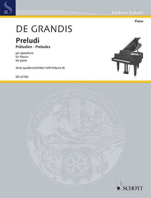 Hovedbilde Renato de  Grandis - Preludi Band 3