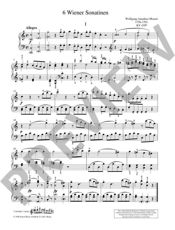 Wolfgang Amadeus Mozart - Viennese Sonatinas 6