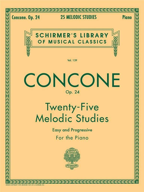 Giuseppe Concone - 25 Melodic Studies, Op. 24