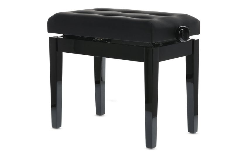 GEWA Piano bench Deluxe Leather Black, Highgloss Black cover mad