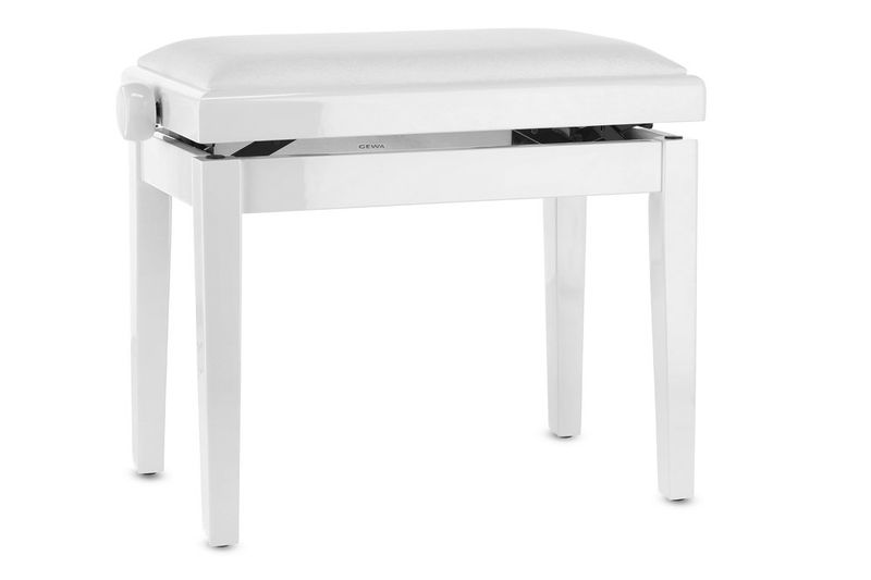 GEWA Piano bench Deluxe Vinyl White highgloss