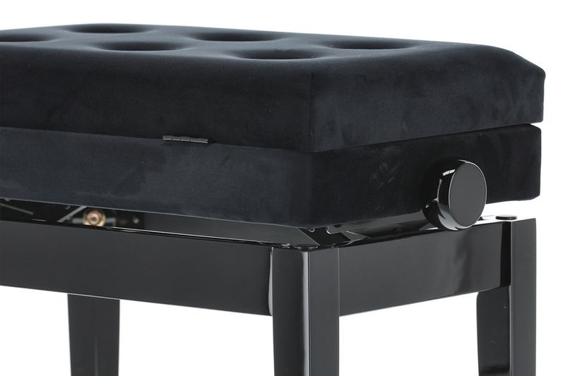 GEWA Piano bench Deluxe Compartment Black highgloss