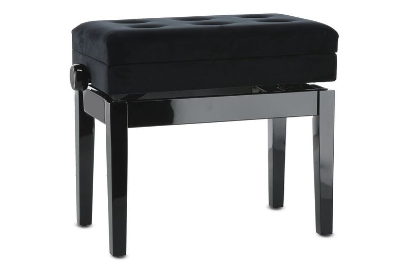 GEWA Piano bench Deluxe Compartment Black highgloss