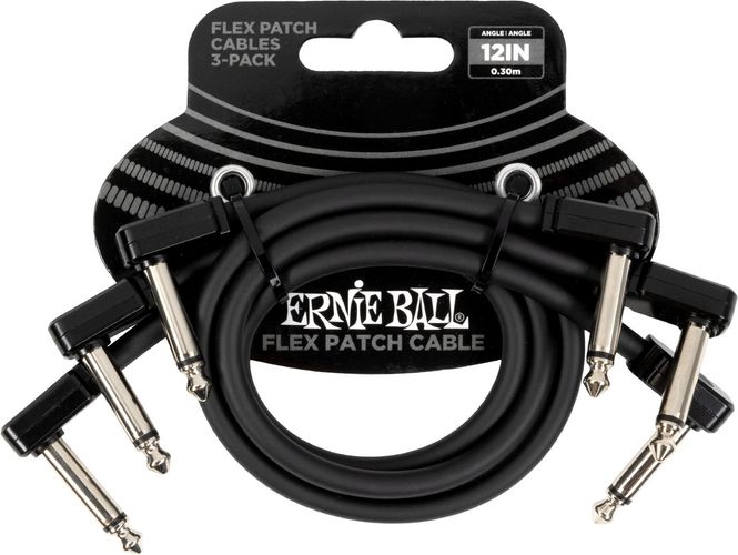 Hovedbilde Ernie Ball 6445 Flex Patch Cable Black 30cm 3-Pack
