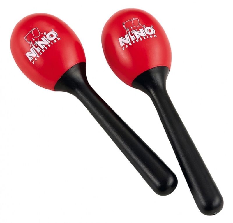 Nino NINO569R Plast maracas, Rød