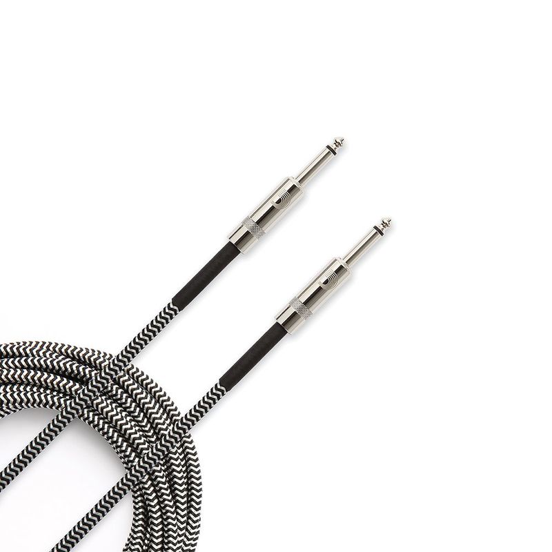 D'Addario PW-BG-15BG Instrumentkabel Custom Braided 4,5m Gray