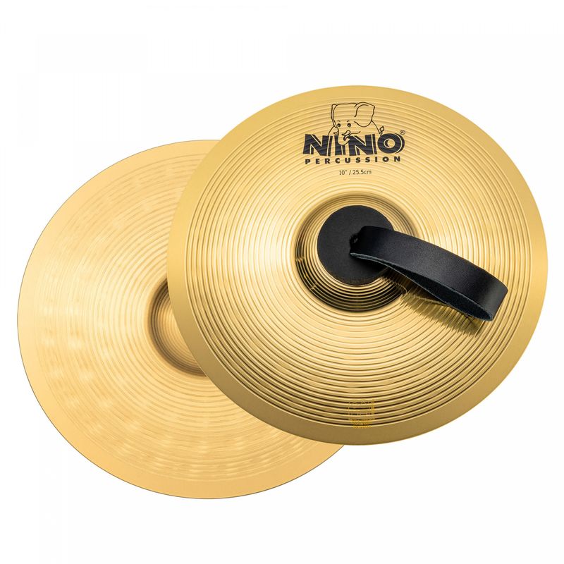 Nino NINO-BR25 Marsch cymbal, Brass 10''/ 25 cm (2)