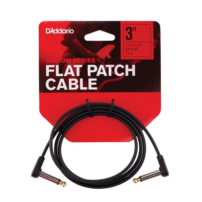 D'Addario PW-FPRR-03 Patchkabel Flat 90cm. Right/Right