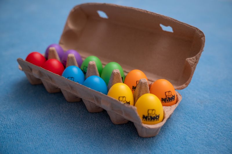 Nino NINOSET19 Egg Shaker Set Soft, 12 pcs