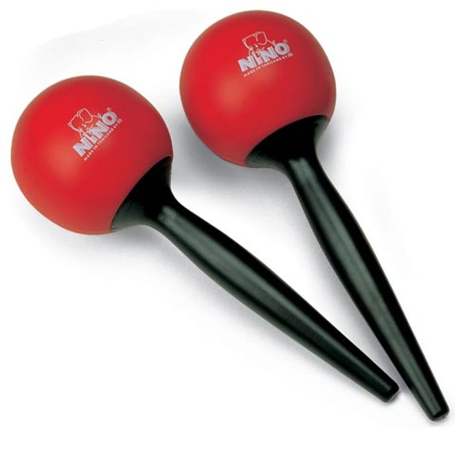 Hovedbilde Nino NINO582R Plast maracas, Large, Red